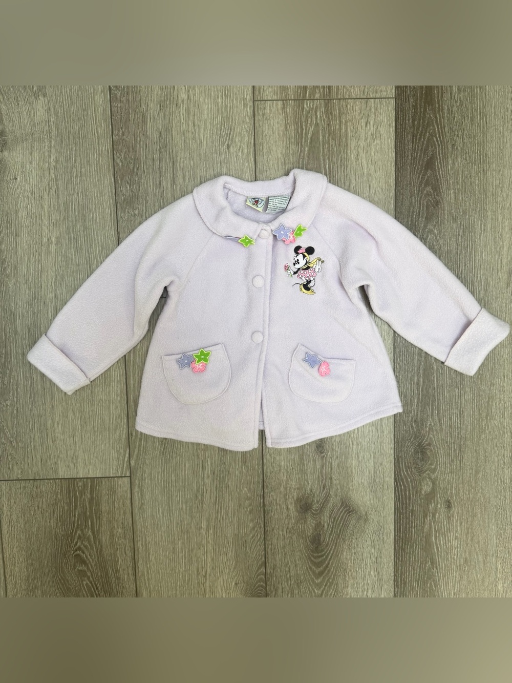 VINTAGE 90S MICKEY & CO DISNEY MINNIE MOUSE FLEECE JACKET TODDLER GIRL 4T PURPLE
